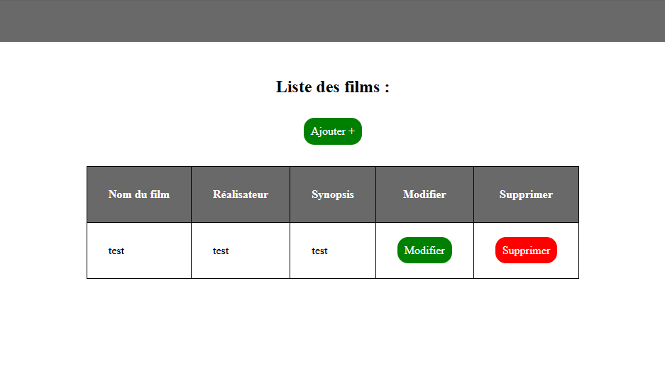 Gestion des films